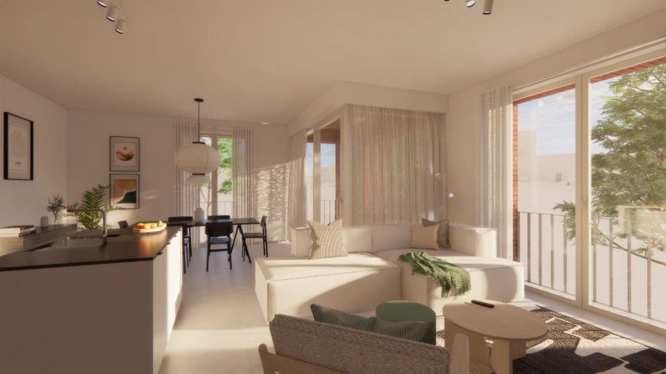 Inrichting gemeenschappelijke ruimte en business flats